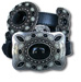 Black Leather Belt w/Onyx & Pearl Stone Conchos