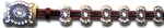 Brindle Cowhide Belt w/ Crystal Butterfly Conchos