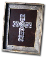 Medium Crystal Butterfly Framed Cross