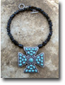 Turquoise Maltese Cross Necklace