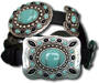 Black Belt w/ Turquoise & Onyx Butterflies & Conchos